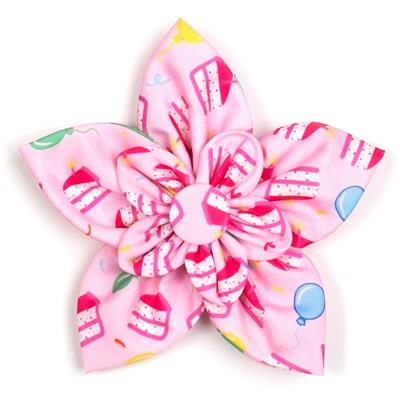 Birthday Flower for Collar - Pink or Blue