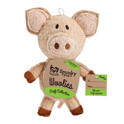 SPUNKY PUP WOOLIES PLUSH PIG