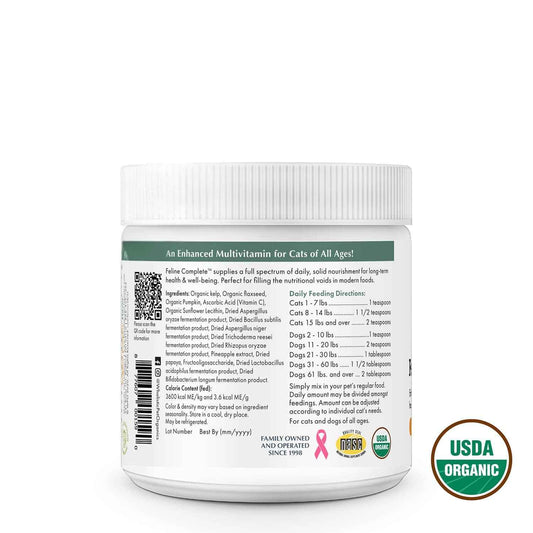 Organic Feline Complete Pet Supplement - Best Organic Feline Supplement for Healthy Cats
