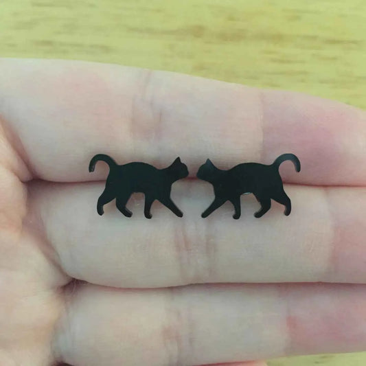 Black Cat Earrings