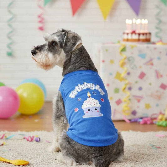 Birthday Boy Pet Shirt - Blue
