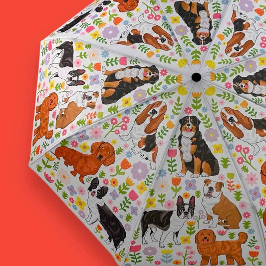 Spring Puppy Dogs Umbrella - Perfect Puppy Umbrella for Rainy Days