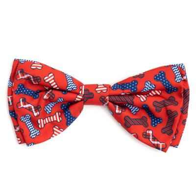 Red/White/Blue Preppy Bones Dog Collar and Lead Collection