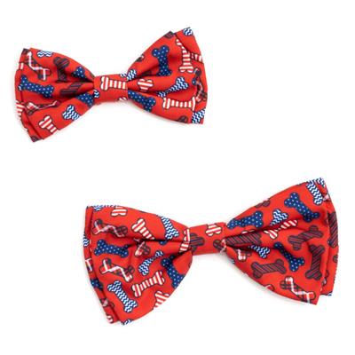 Red/White/Blue Preppy Bones Bow Tie