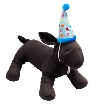 Pet Party Hat for Dogs or Cats - Blue Adjustable Design