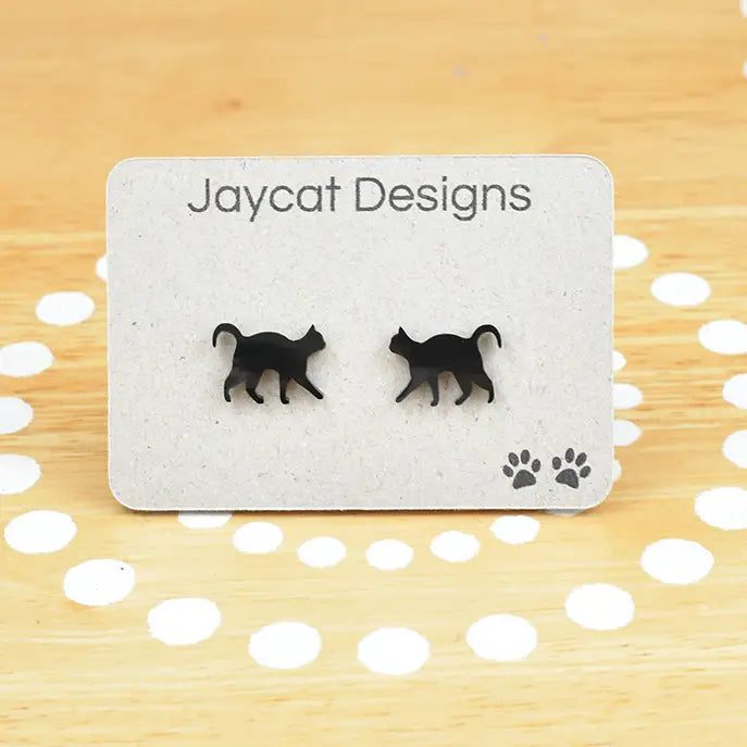 Black Cat Earrings
