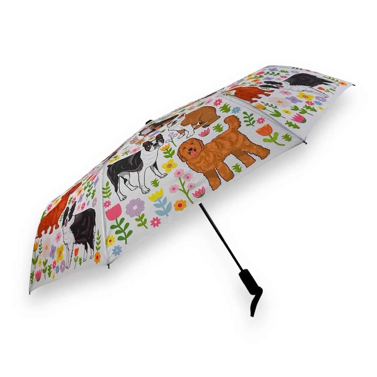 Spring Puppy Dogs Umbrella - Perfect Puppy Umbrella for Rainy Days