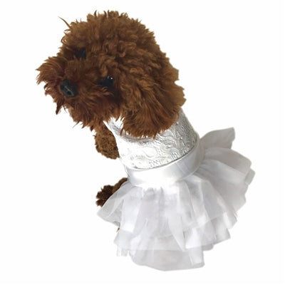 White Wedding Dog Fufu Tutu