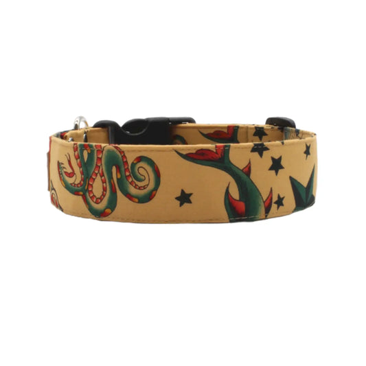 Vintage Tattoo Style Dog Collar - the Jerry