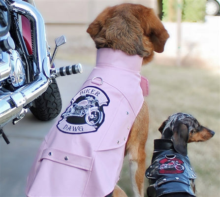 Biker Dawg Motorcycle Jacket - Pink