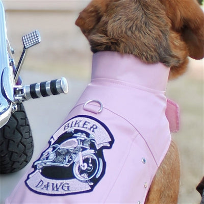 Biker Dawg Motorcycle Jacket - Pink