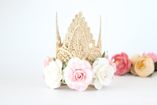 Floral Lace Crown Pet Accessory for Stylish Pets