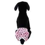 Ruffled Dog Panties in Pink & Black Polka Dot Design