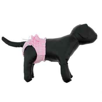 Ruffled Pink Gingham Dog Panties for Stylish Pets