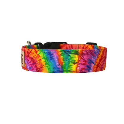 Rainbow Tie Dye Dog Collar - the Hayden