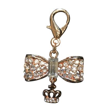 Bow with Crown Collar Charm