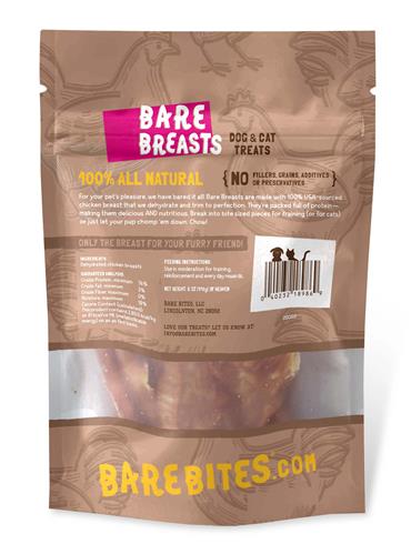 3 oz. Bare Breasts Chicken Pet Treats