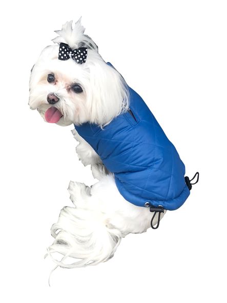 Coco Diamond Puffer Coat - Blue