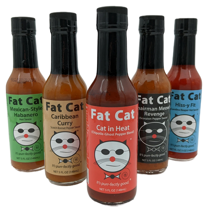 Heat Lovers Hot Sauce Gift Box by Fat Cat Gourmet