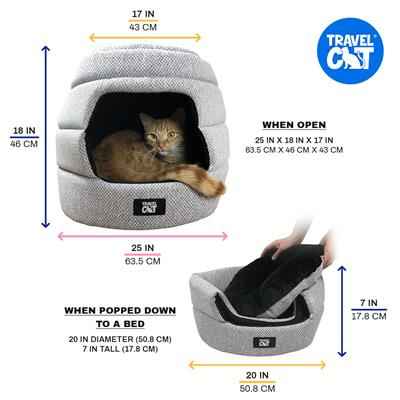 Convertible Travel Cat Bed and Cave