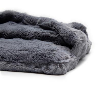 Pocket Bed - Charcoal Grey Minky Fur