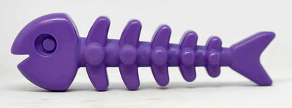 SodaPup Nylon Fish Bone Durable Chew Toy Purple 8"