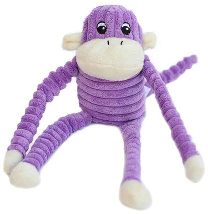 ZippyPaws Spencer Crinkle Monkey Purple Small