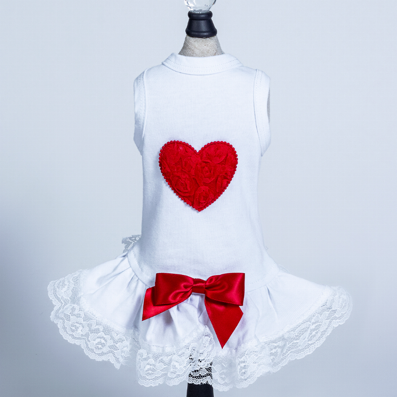 Laced Puff Heart Dress