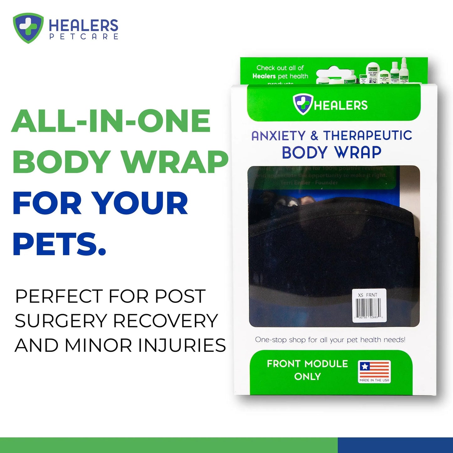 Healers Therapeutic & Anxiety Front Body Wrap