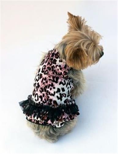 Pink Leopard Movie Star Velvet Leopard Tutu Dress