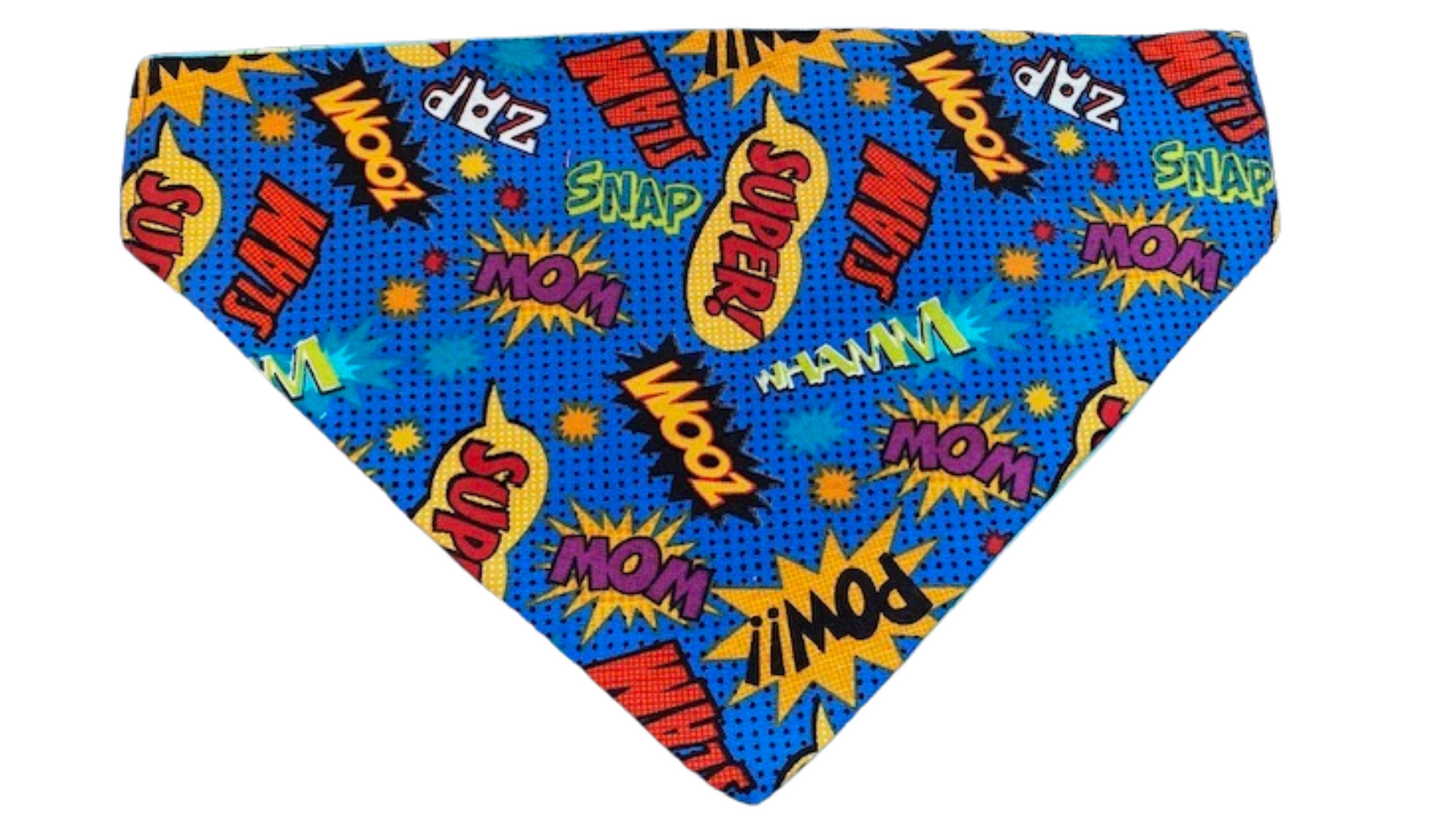 Reversible Pet Bandana - Superhero / Frog