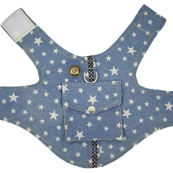 Denim Starry Sky Pet Vest Harness