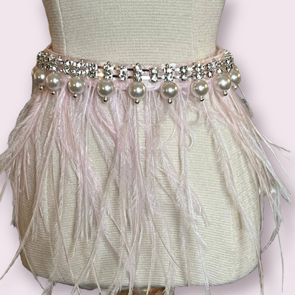 luxury rhinestone dog collar with feathers