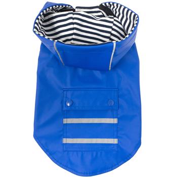 Slicker Raincoat with Striped Lining - Cobalt Blue