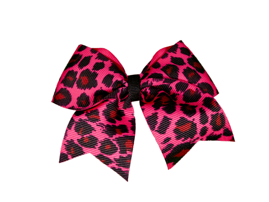Pets Ribbons - Pink Animal Print Bow