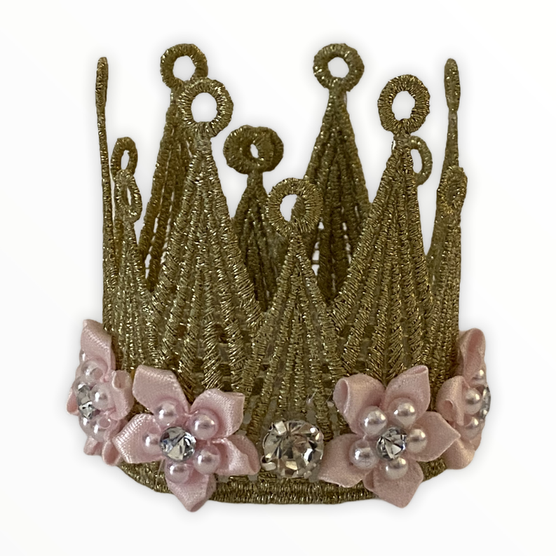 floral lace pet crown for small dog