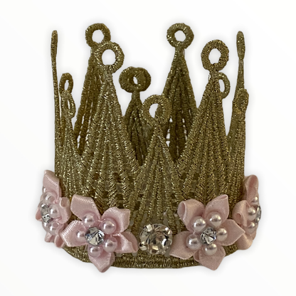 floral lace pet crown for small dog